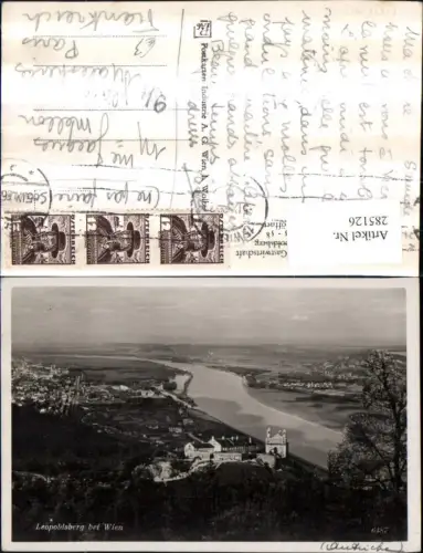 285126,Wien Döbling Teilansicht Leopoldsberg Kirche