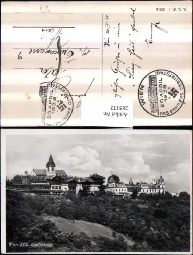 285132,Wien Döbling Kahlenberg Hotel Restaurant Kirche pub Brüder Kohn B.K.W.I. 395/41