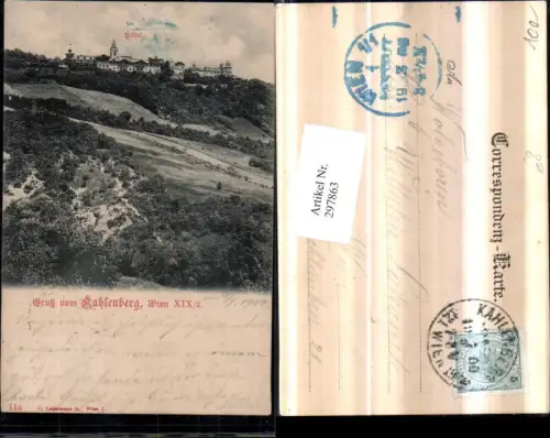 297863,Wien Döbling Gruß vom Kahlenberg Hotel