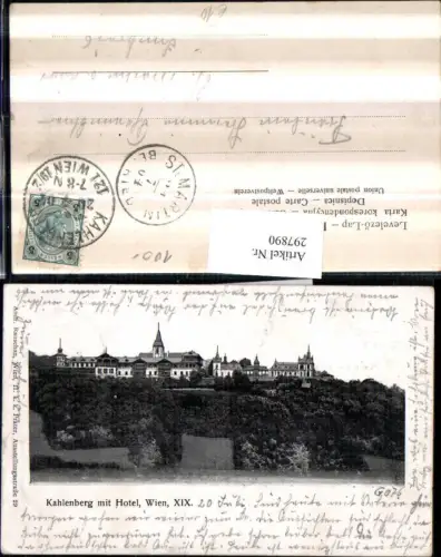 297890,Wien Döbling Kahlenberg m. Hotel