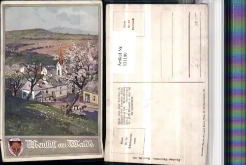 331109,Künstler AK A. Reckziegel Wien Döbling Neustift am Walde pub Deutscher Schulverein 327