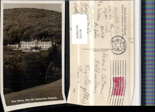 331110,Wien Döbling Hans Hübner Schlosshotel Cobnezl