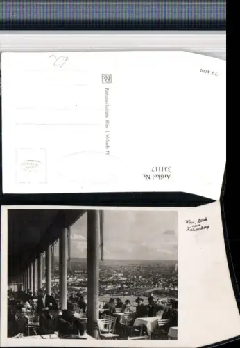 331117,Wien Döbling Blick vom Kahlenberg Restaurant auf Wien