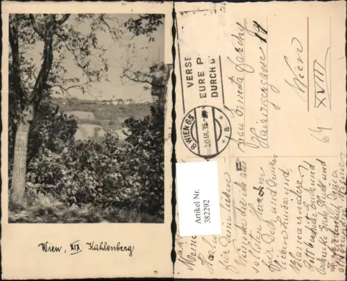 382292,Wien Döbling Blick zum Kahlenberg