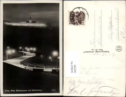 382295,Wien Döbling Höhenstraße m. Kahlenberg b. Nacht