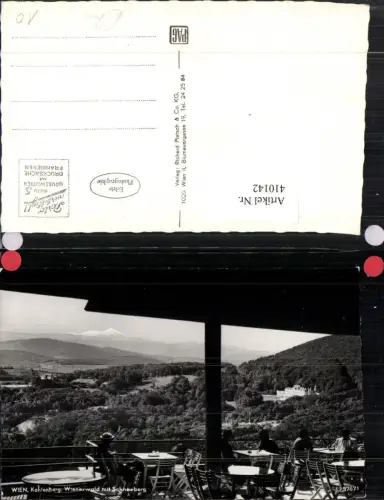 410142,Wien Döbling Kahlenberg Terrasse Wienerwald m. Schneeberg