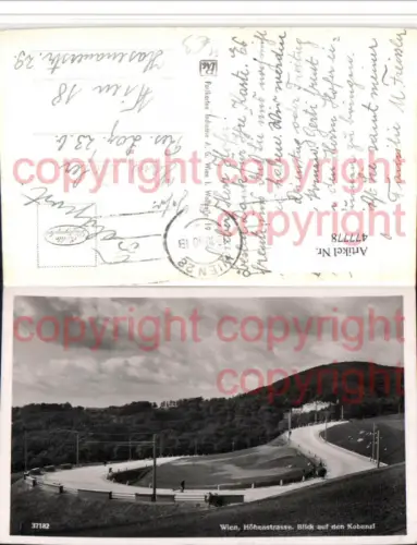 477778,Wien Döbling Höhenstraße Blick auf Kobenzl Feldpost Res. Lazarett 23b