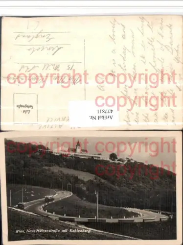 477811,Wien Döbling Höhenstraße m. Kahlenberg