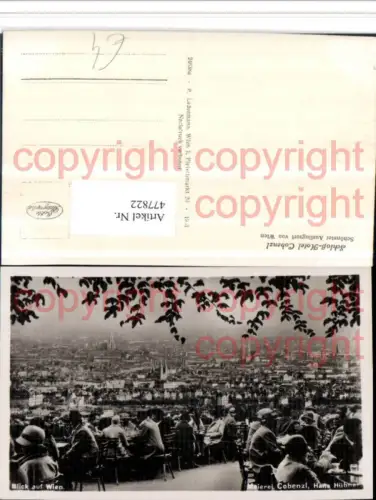 477822,Wien Döbling Hans Hübner Meierei Cobenzl Terrasse m. Blick auf Wien