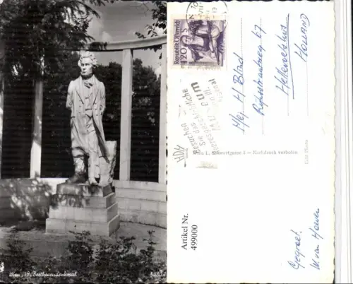 499000,Wien Döbling Beethoven-Denkmal Statue