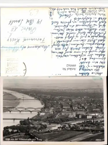 499562,Wien Döbling Blick von d. Höhenstraße auf Wien Donau Brücken