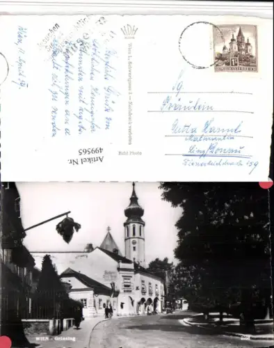 499565,Wien Döbling Grinzing Straßenansicht Kirche