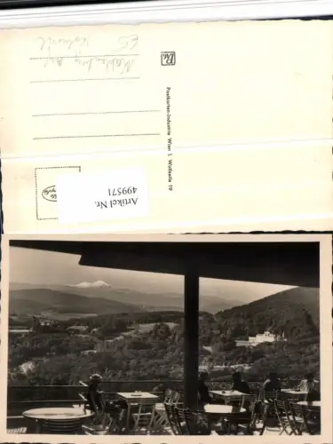 499571,Wien Döbling Kahlenberg Terrasse m. Blick auf Kobenzl