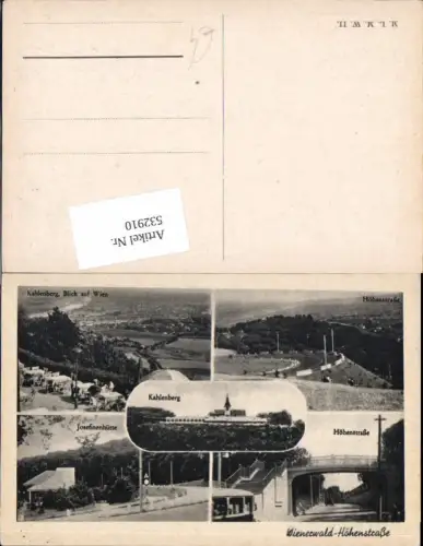532910,Wien 19 Döbling Höhenstraße Kahlenberg Josefinenhütte