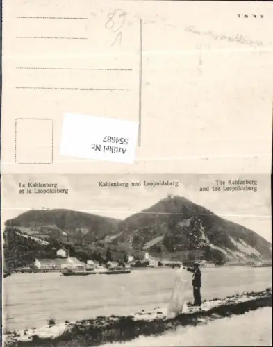 554687,Wien 19 Döbling Leopoldsberg Kahlenberg Dampfer pub B.K.W.I.