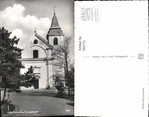 592715,Foto Ak Wien Döbling Kahlenberg St Josefskirche Kirche Vienna