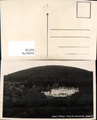 592738,Foto Ak Wien Döbling Schlosshotel Cobenzl Vienna