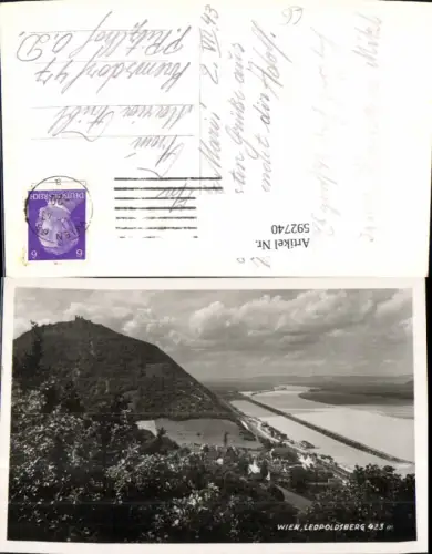 592740,Foto Ak Wien Döbling Leopoldsberg Aussicht Vienna