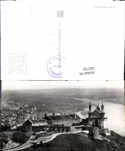 592750,Foto Ak Wien Döbling Leopoldsberg m. Blick Klosterneuburg u. Zur Donau Vienna