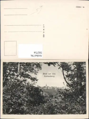 592754,Wien Döbling Blick auf Kahlenberg Vienna