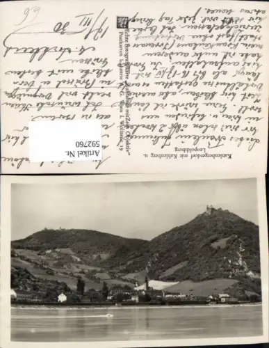 592760,Foto Ak Wien Döbling Kahlenbergerdorf m. Kahlenberg u. Leopoldsberg Vienna