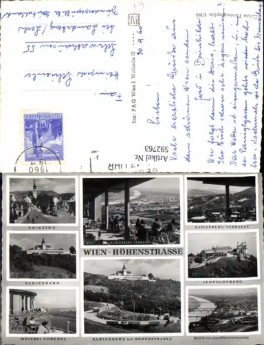 592763,Mehrbild Ak Wien Döbling Höhenstraße Kahlenberg Grinzing Meierei Kobenzl Vienna