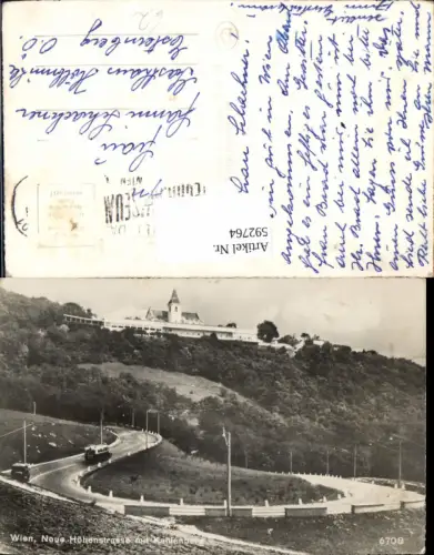 592764,Foto Ak Wien Döbling Neue Höhenstraße m. Kahlenberg Autobus Bus Vienna