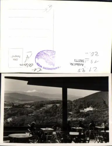592771,Foto Ak Wien Döbling Kahlenberg Terrasse Blick Schneeberg Vienna