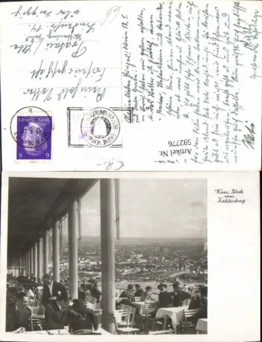 592776,Foto Ak Wien Döbling Kahlenberg Blick Terrasse Vienna