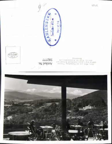 592777,Foto Ak Wien Döbling Kahlenberg Terrasse Blick Schneeberg Vienna