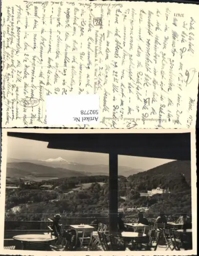 592778,Foto Ak Wien Döbling Kahlenberg Terrasse Blick Kobenzl Schneeberg Vienna