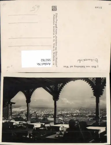 592782,Foto Ak Wien Döbling Kahlenberg Blick Terrasse Vienna