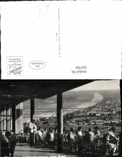 592784,Foto Ak Wien Döbling Kahlenberg Blick Terrasse Vienna