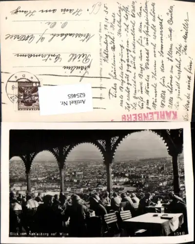 625465,Foto Ak Wien Vienna Döbling Blick v. Kahlenberg auf Wien