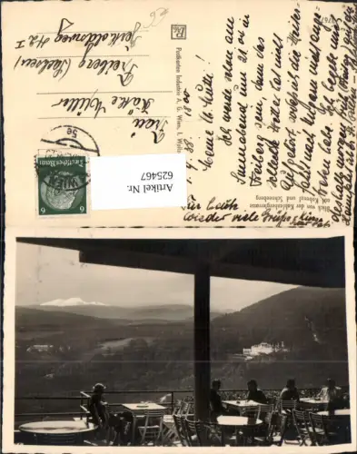 625467,Foto Ak Wien Vienna Döbling Blick v. d. Kahlenbergterrasse auf Kobenzl u. Schneeberg
