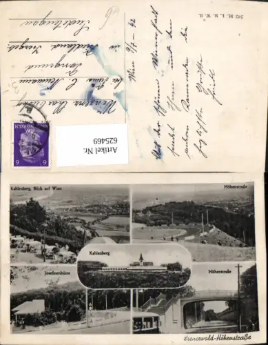 625469,Mehrbild Ak Wien Vienna Döbling Höhenstraße Kahlenberg Blick auf Wien