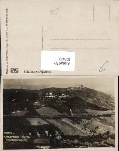 625473,Fliegeraufnahme Wien Vienna Döbling Kahlenberg Hotel
