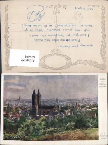 625474,Künstler Ak E. F. Hofecker Wien Vienna von Döbling gesehen pub B.K.W.I. 185/2