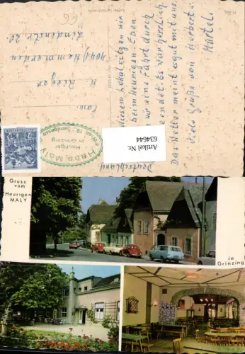 634644,Mehrbild Ak Wien Vienna Döbling Grinzing Heurigen Maly VW Käfer