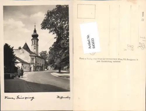 645033,tolle Foto-AK Wien Döbling Grinzing Straßenansicht