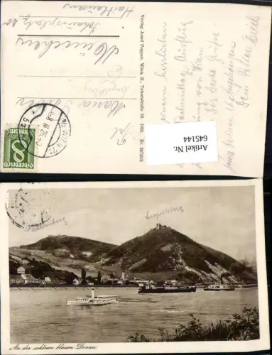 645144,Wien Döbling Dampfer Schiff Kahlenberg Leopoldsberg pub Josef Popper