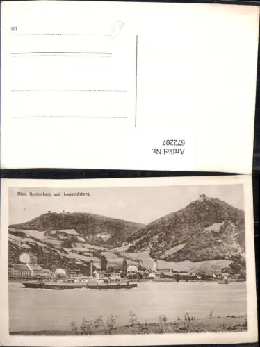672207,Wien Vienna Döbling Kahlenberg u. Leopoldsberg Schiff Dampfer