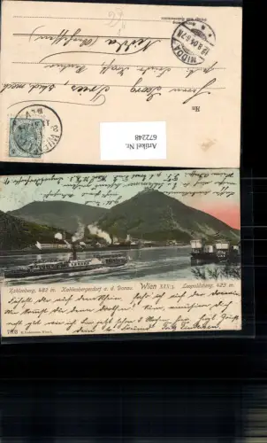 672248,Wien Vienna Döbling Kahlenberg Leopoldsberg Schiff Dampfer pub K. Ledermann 7803