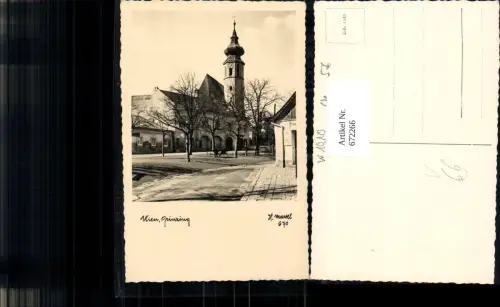 672266,Foto Ak Wien Vienna Döbling Grinzing Ansicht Kirche pub H. Markl 670