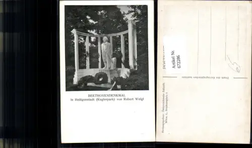 672286,Wien Vienna Döbling Heiligenstadt Kuglerpark Beethovendenkmal
