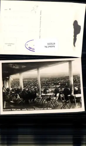 673233,Foto Ak Wien Vienna Döbling Blick Terrasse Kahlenberg Restaurant