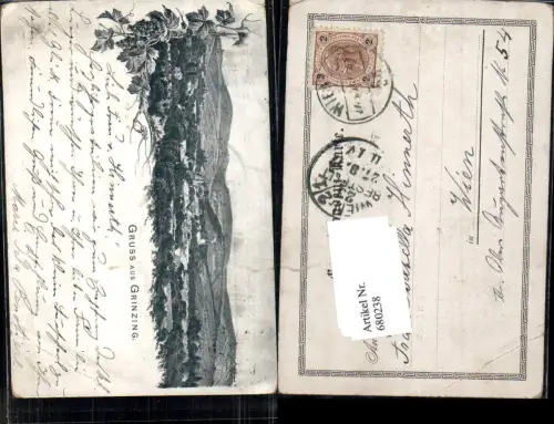 680238 Gruss aus Grinzing Wien Döbling 19 1897