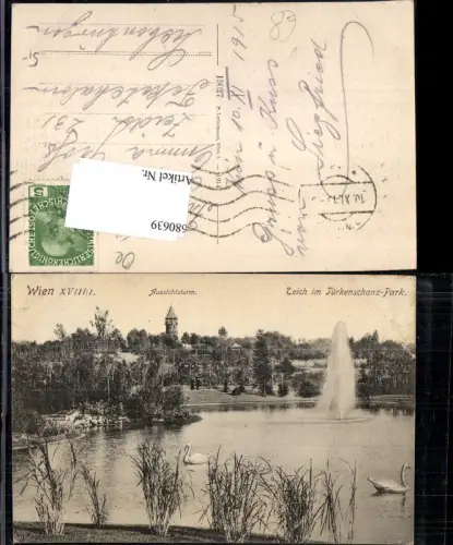 680639 Wien Döbling Türkenschanzpark Aussichtsturm Turm Schwäne pub Ledermann 15027