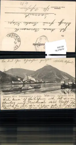 681436 Wien Döbling Kahlenbergerdorf Kahlenberg Dampfer Leopoldsberg
