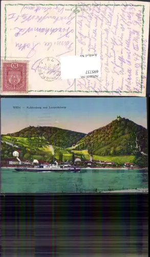 695737 Wien Döbling Kahlenberg Leopoldsberg Donau Dampfer
